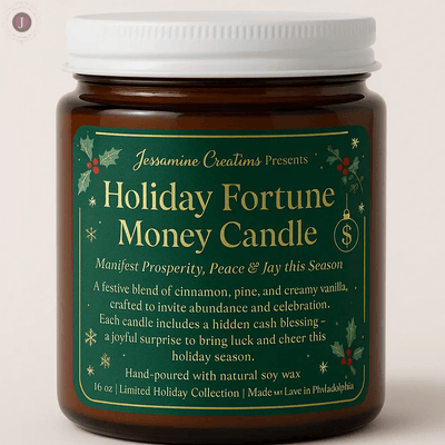 Holiday Money Candle Jessamine Creations