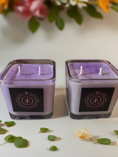 coastal grey stone candle